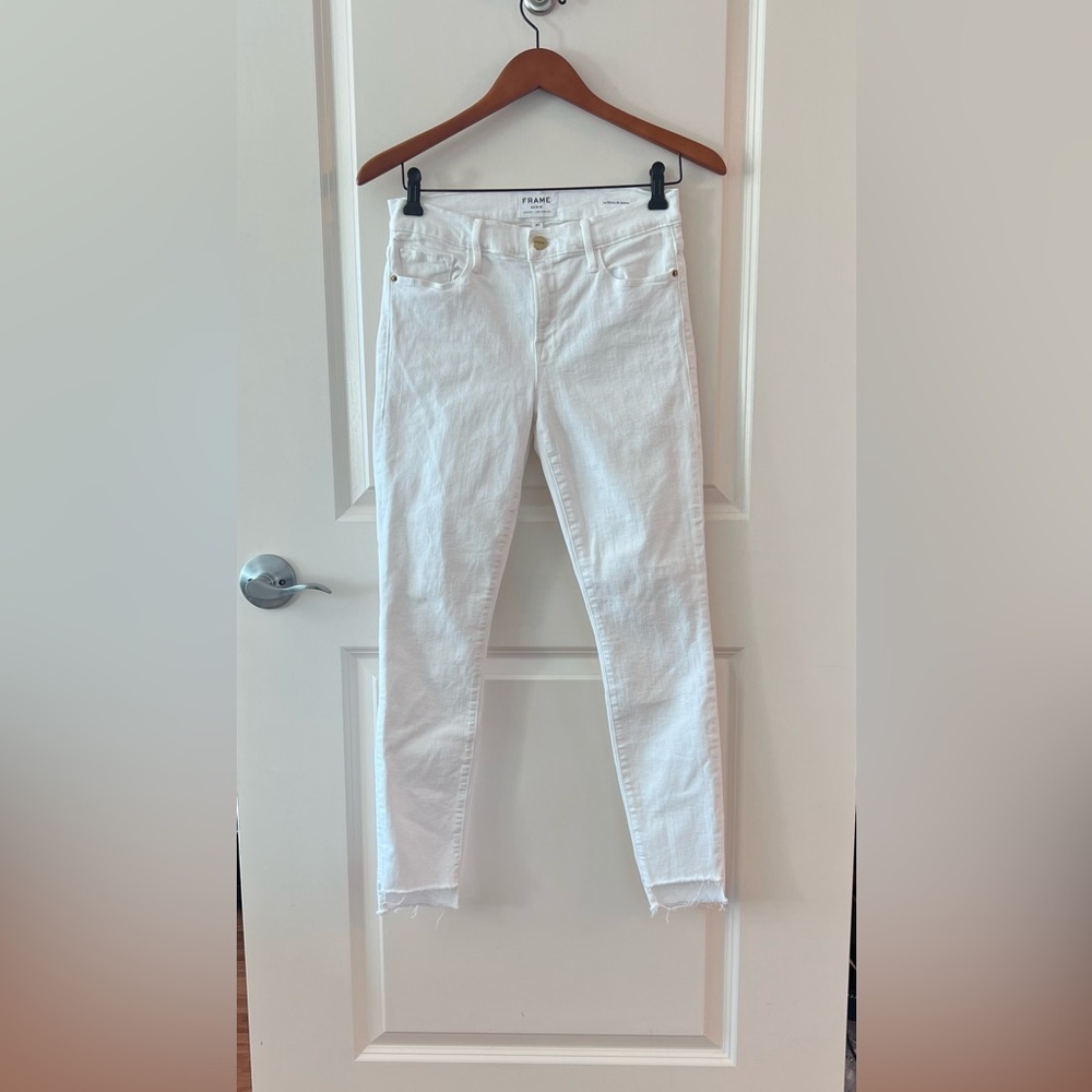 FRAME Le Skinny De Jeanne Jean White Women's Size 27 - Picture 2 of 14